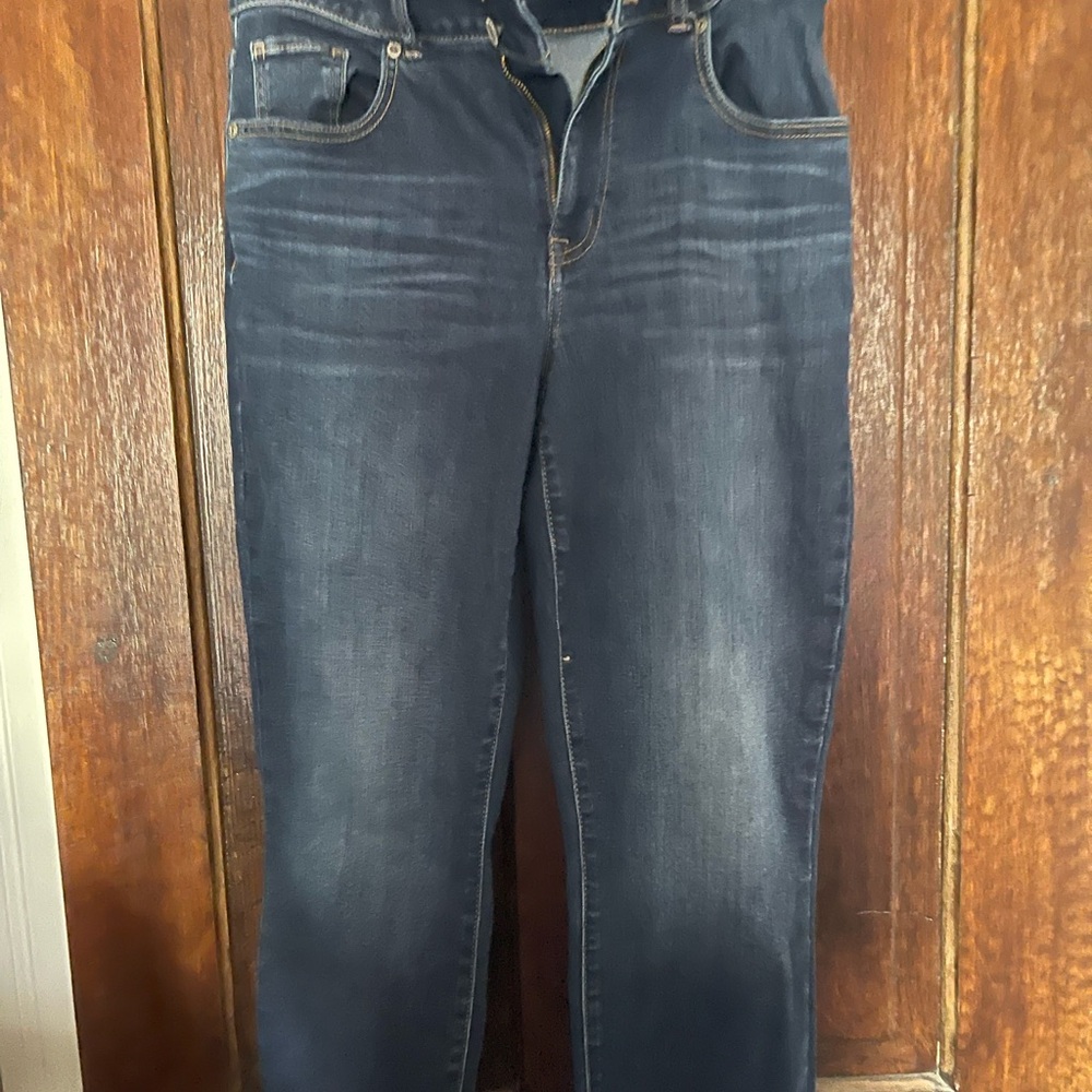 Maurices Blue Skinny Jeans with Natural Fading